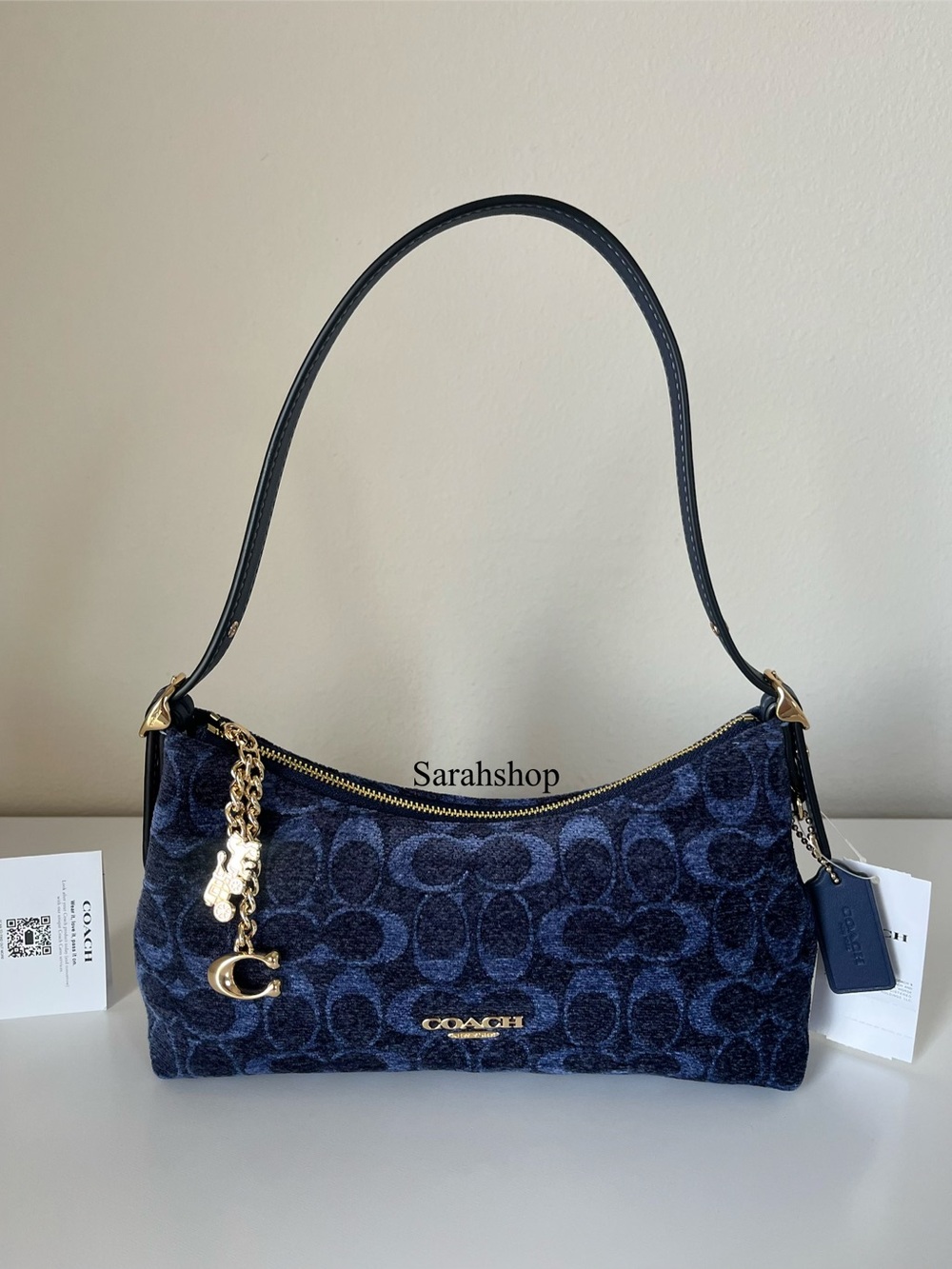 ✅Coach Emeilia Shoulder Bag In Signature Chenille